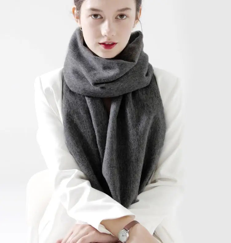 Solidlove Wool Winter Scarf Women Scarves Adult Scarves for ladies 100% Wool scarf women Fashion Cashmere Poncho Wrap